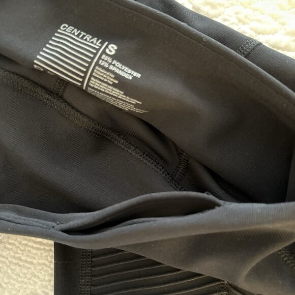 NWOT Central Park Sport Black Full Length Active Leggings Women's Small S Mesh - Picture 7 of 12